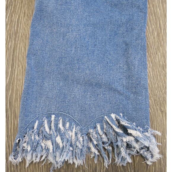 Est 1946 Denim Jeans Embroidered Beads Size 12 Women Highrise Fringe Boho Blue - Picture 7 of 12